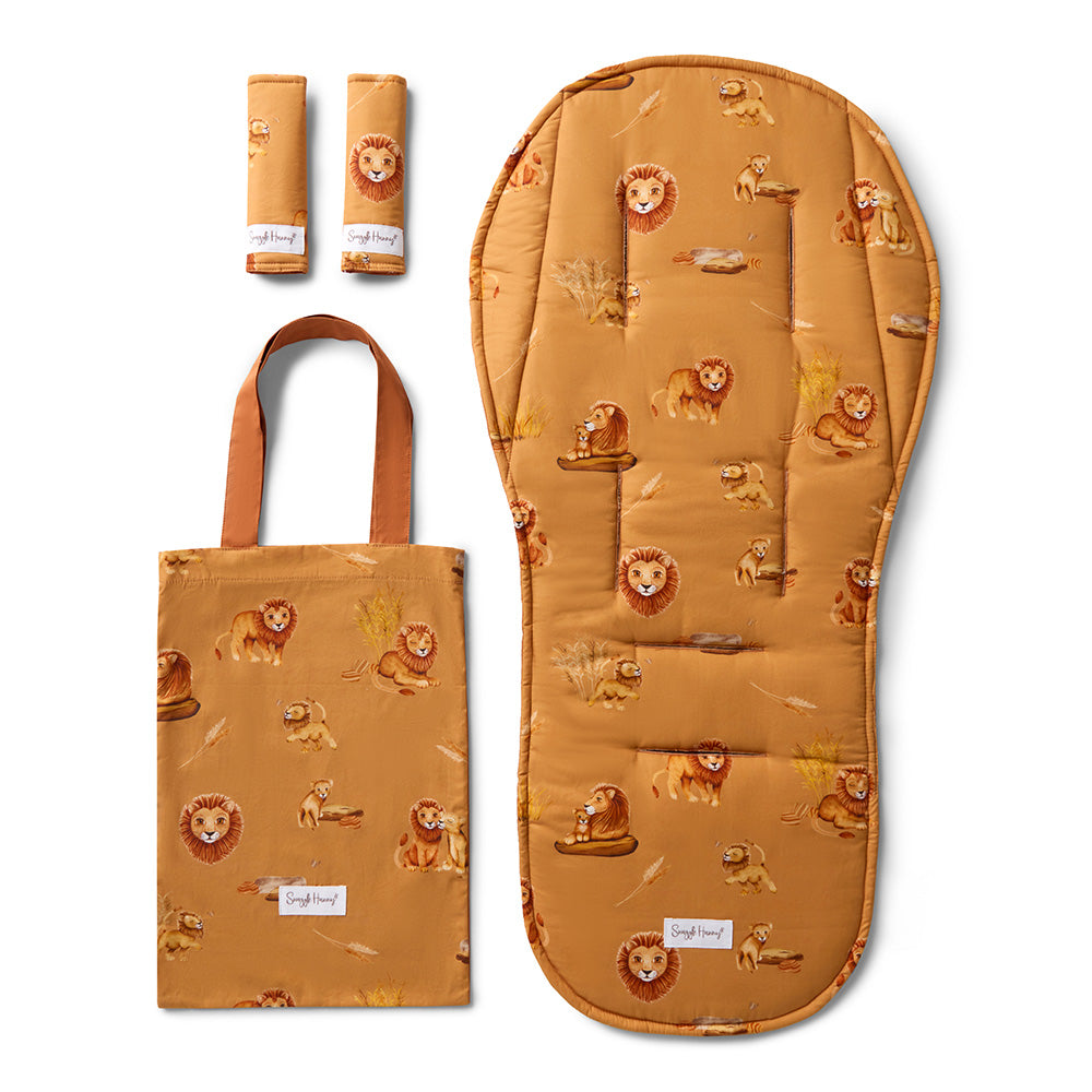 Bundle - Roar Reversible Pram Liner & Strap Cover Set - View 1