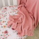Rosa Ruffle Knit Organic Baby Blanket - Thumbnail 4