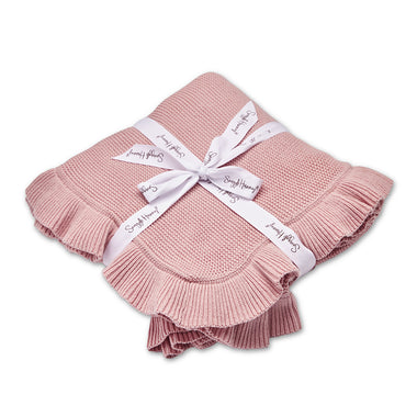 Ruffle Knit Organic Baby Blanket | Snuggle Hunny