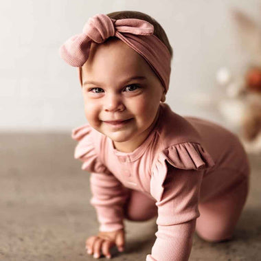 Rose Ribbed Organic Topknot-Snuggle Hunny