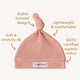 Rose Ribbed Organic Knotted Beanie - Thumbnail 4