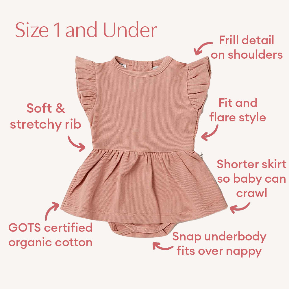Rose Short Sleeve Organic Dress - View 4