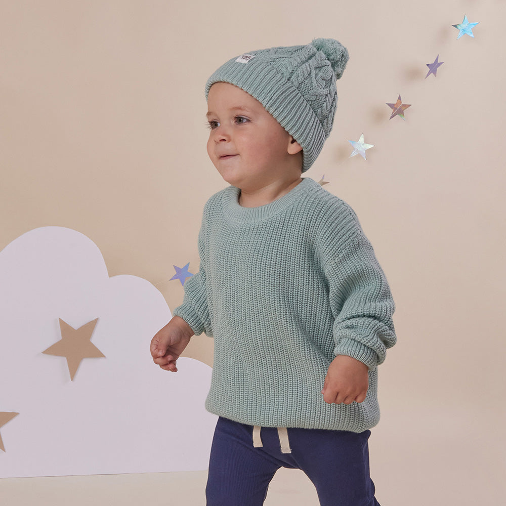 Sage Oversized Cotton Knit Jumper - View 7