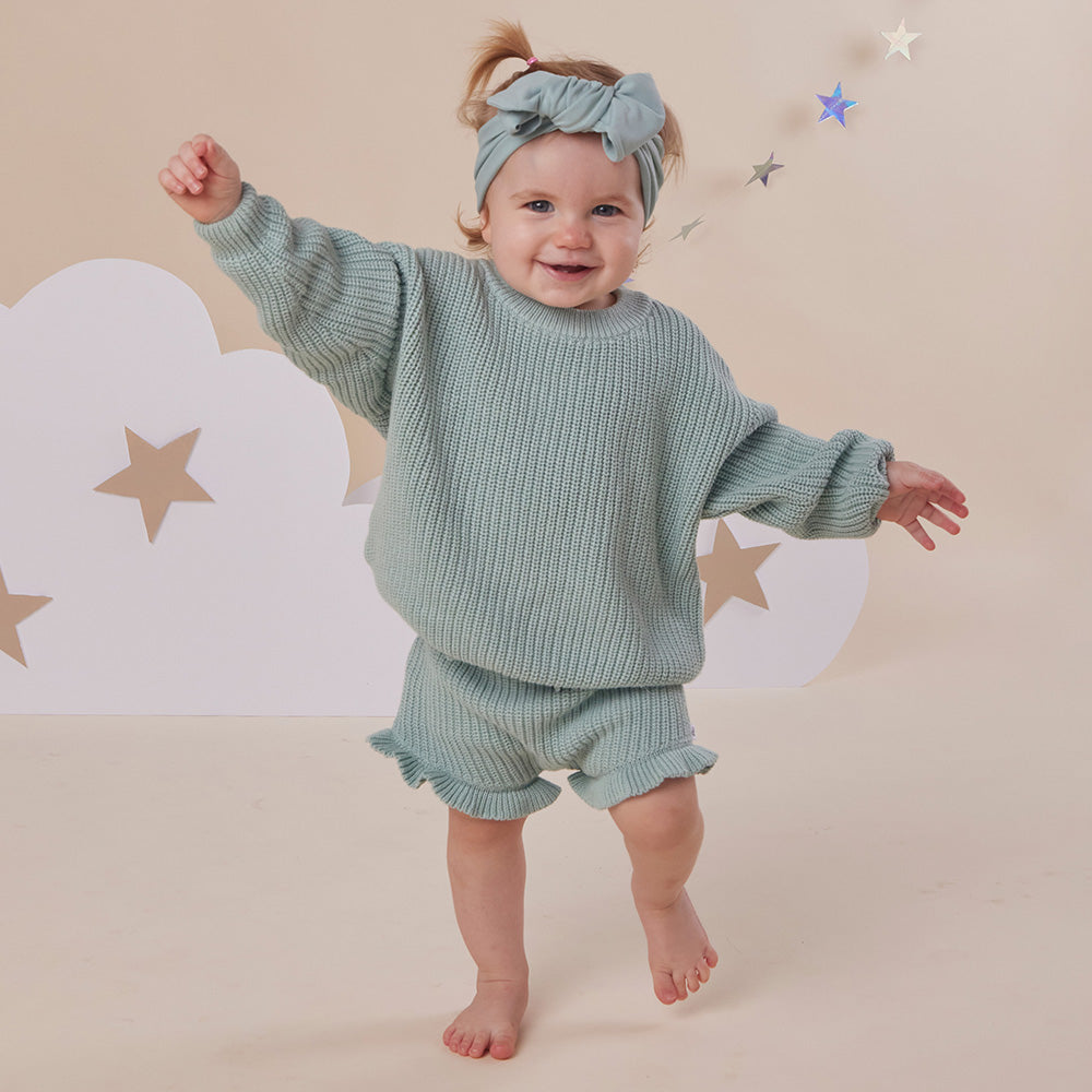 Sage Oversized Cotton Knit Jumper - View 5