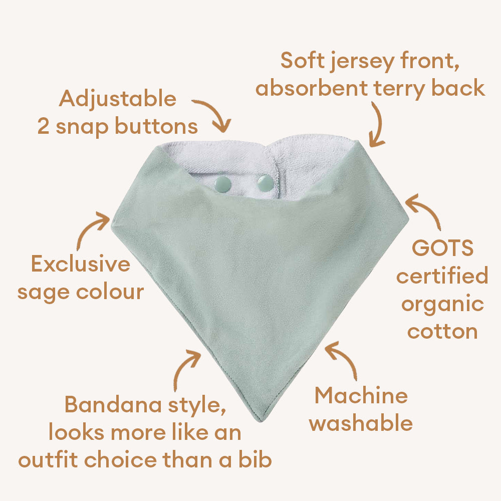 Sage Organic Dribble Bib - View 4