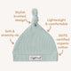 Sage Ribbed Organic Knotted Beanie - Thumbnail 4