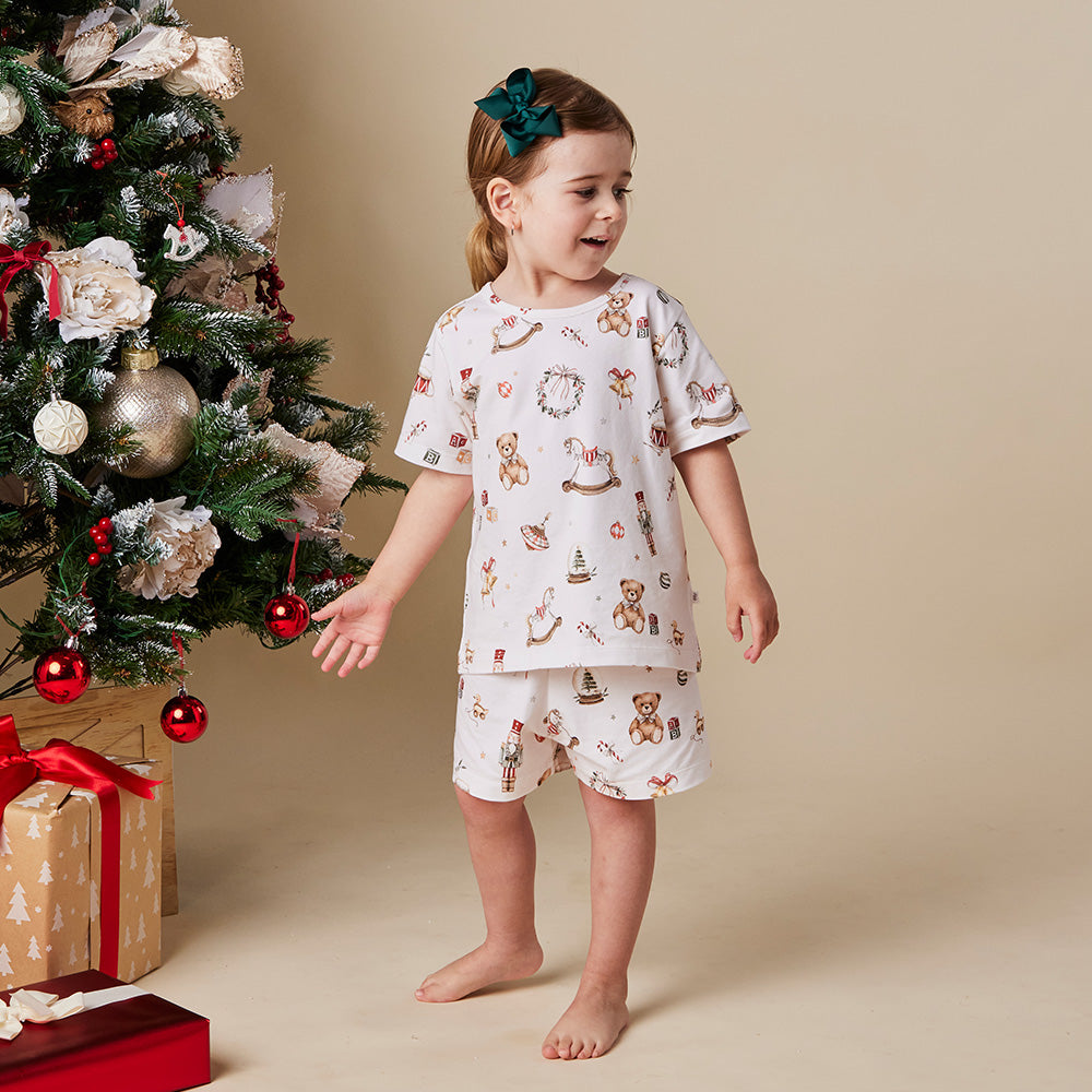 Santa's Toy Shop Organic Kids PJ Set - View 6