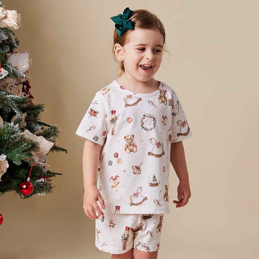 Santa's Toy Shop Organic Kids PJ Set - View 3