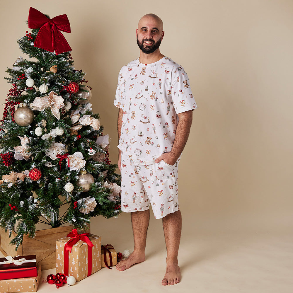 Santa's Toy Shop Organic Mens PJ Set - View 2