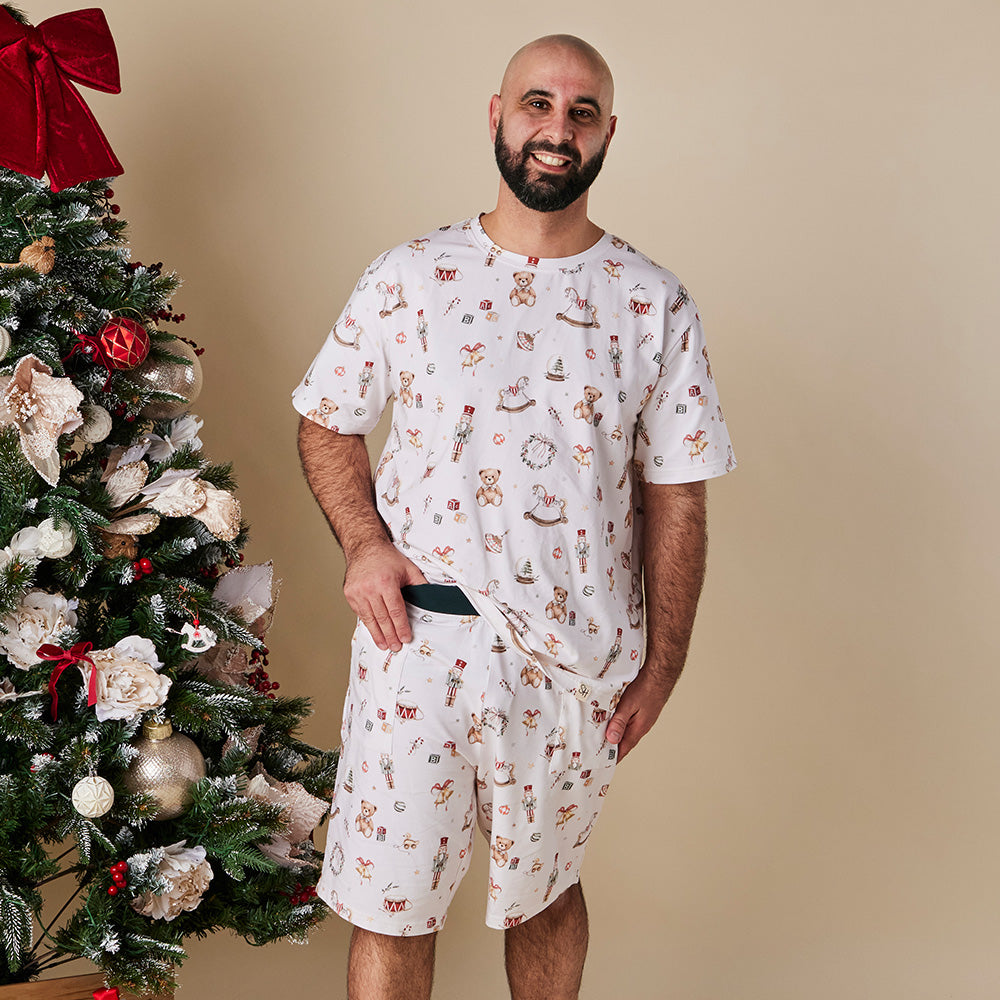 Santa's Toy Shop Organic Mens PJ Set - View 3