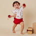 Santa's Toy Shop Short Sleeve Organic Bodysuit with Frill | Snuggle Hunny