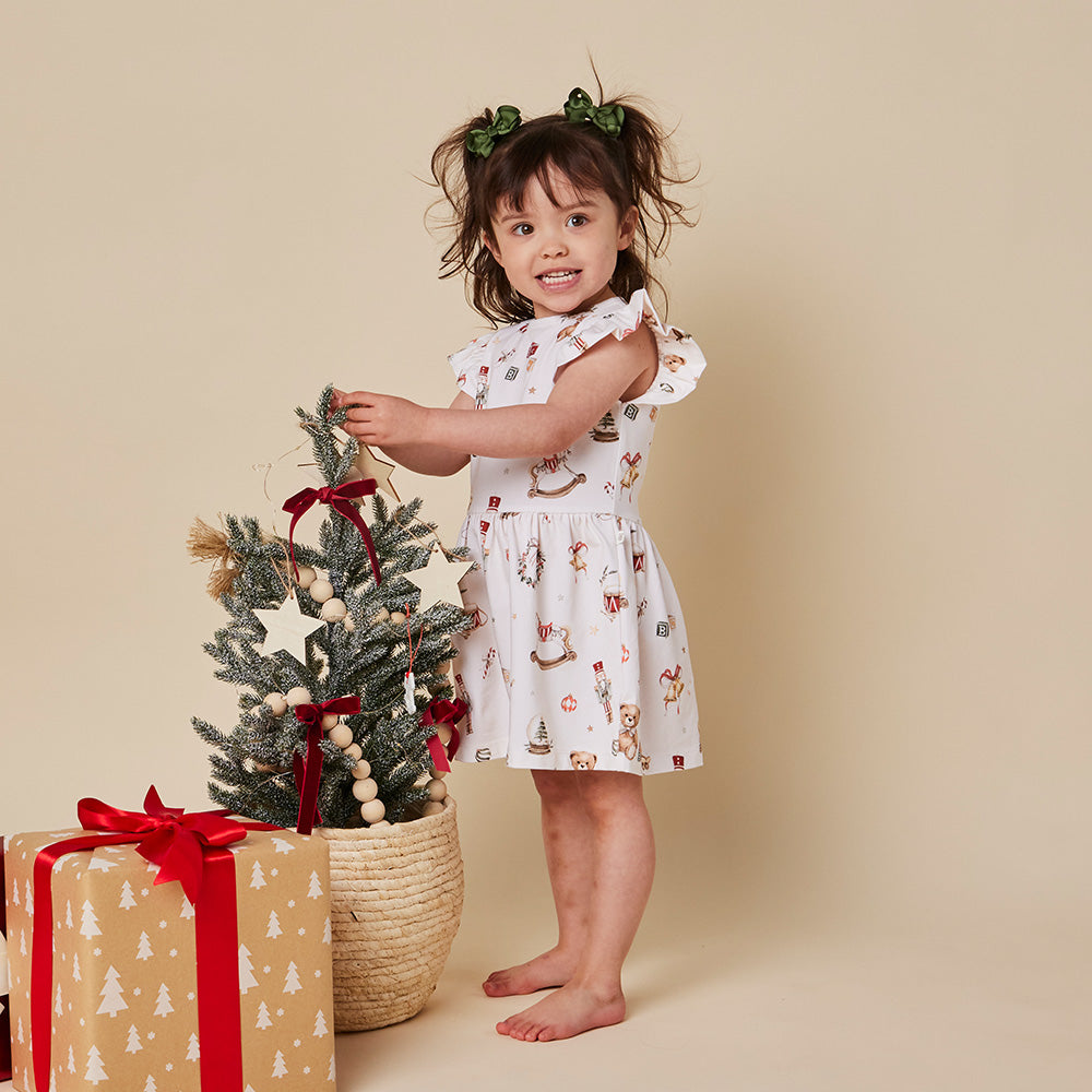 Santa's Toy Shop Short Sleeve Organic Dress - View 6