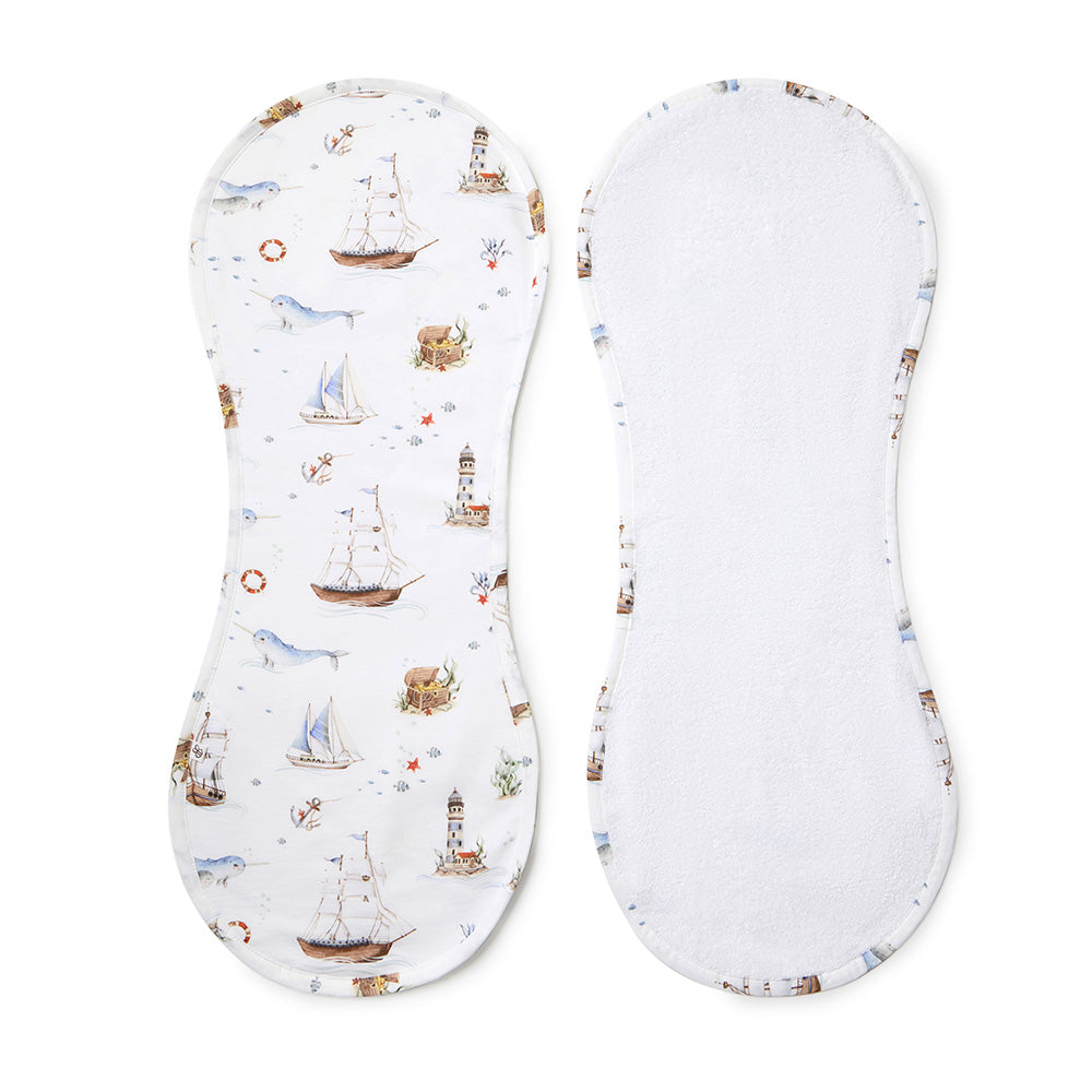 Set Sail Organic Cotton Burp Cloth - View 2