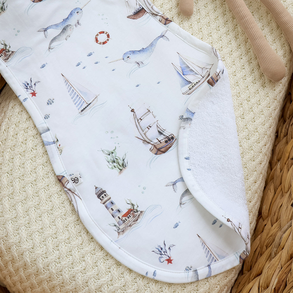 Set Sail Organic Cotton Burp Cloth - View 5