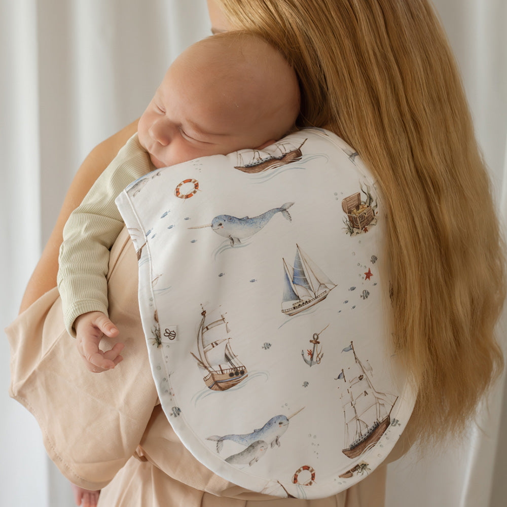 Set Sail Organic Cotton Burp Cloth - View 4