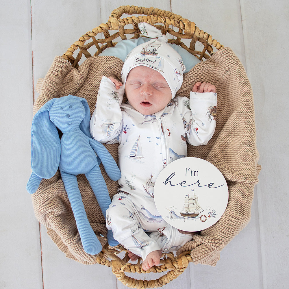 Set Sail Organic Snugglesuit Convertible Romper - View 8