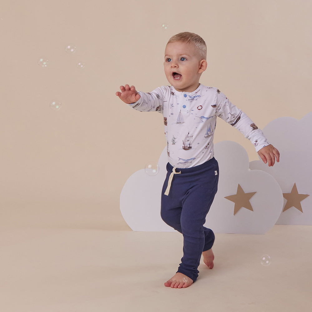Set Sail Long Sleeve Organic Bodysuit - View 9