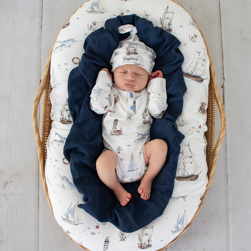 Set Sail Long Sleeve Organic Bodysuit - View 1