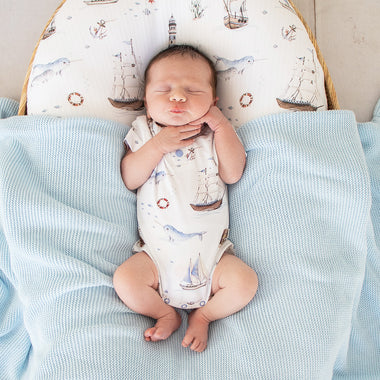 Set Sail Short Sleeve Organic Bodysuit | Snuggle Hunny