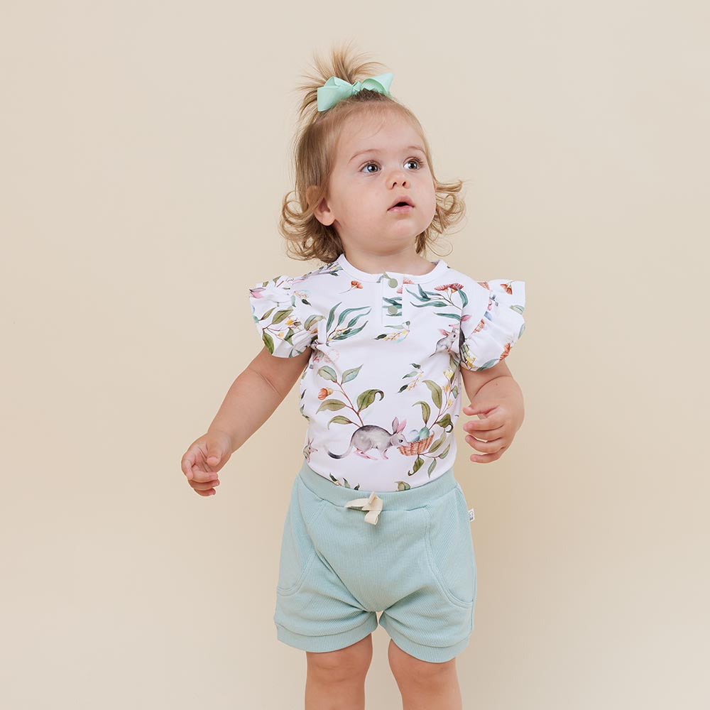 Easter Bilby Short Sleeve Organic Bodysuit with Frill - View 4