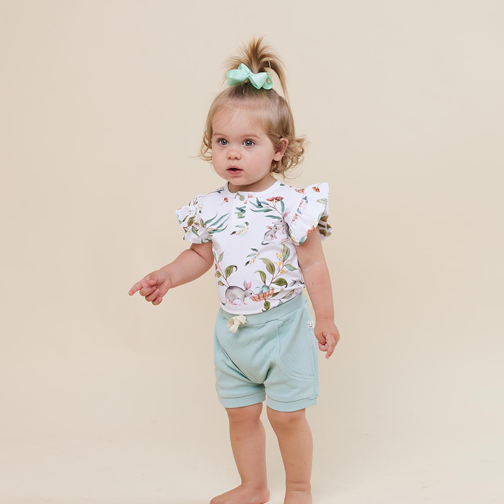 Easter Bilby Short Sleeve Organic Bodysuit with Frill - View 5