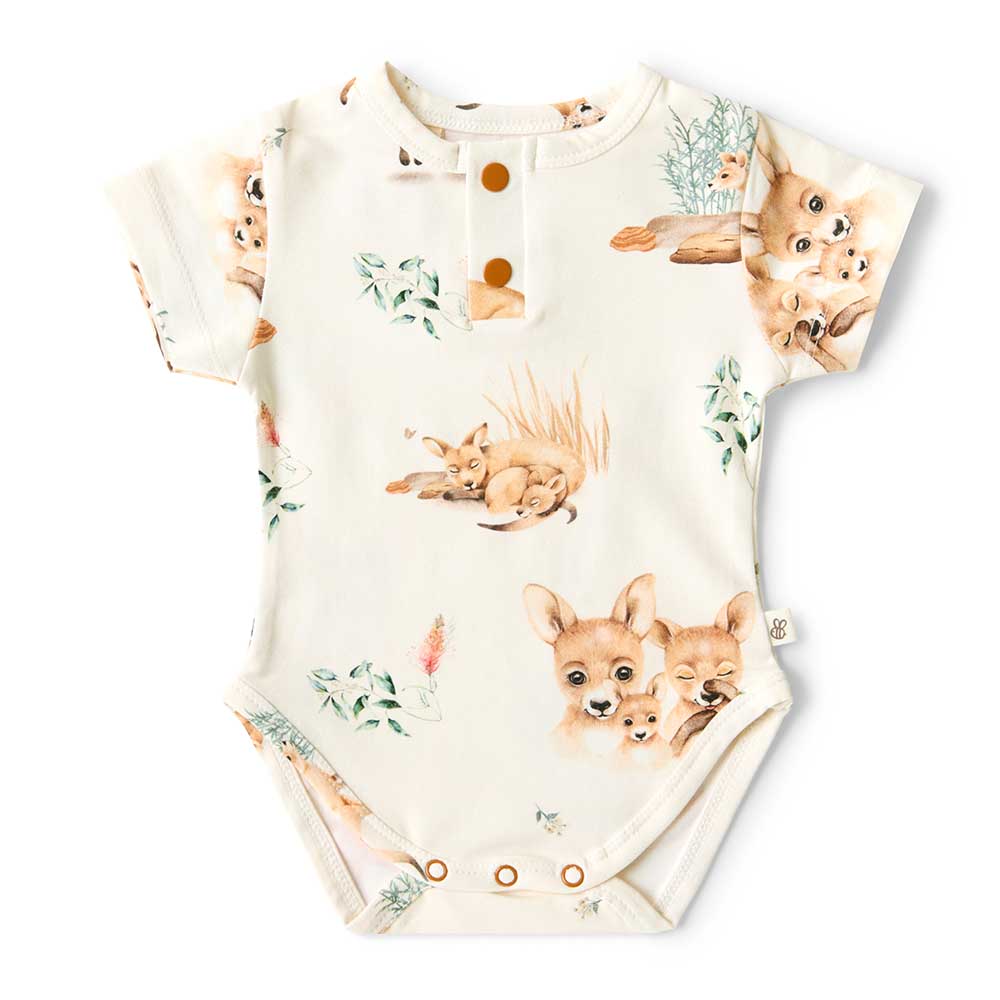 Kanga Short Sleeve Organic Bodysuit | Snuggle Hunny