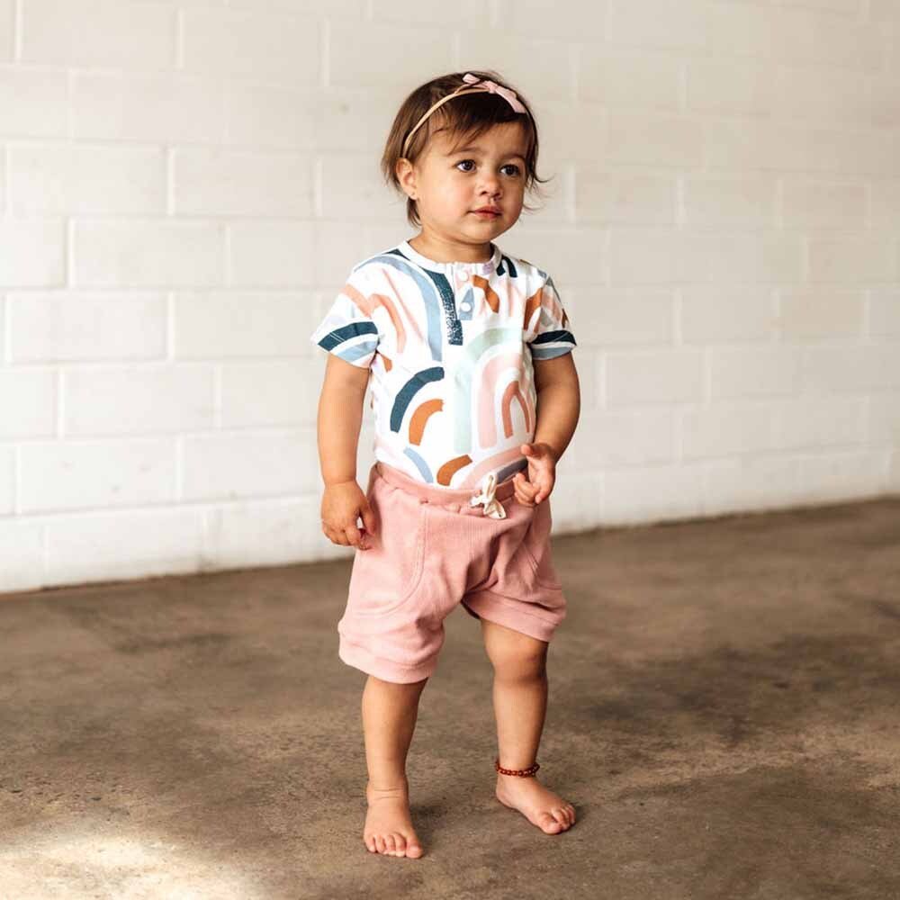 Rainbow Baby Short Sleeve Organic Bodysuit - View 3