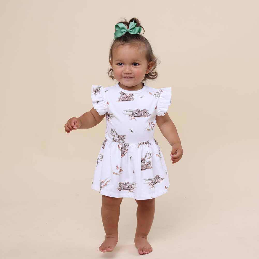 Koala Short Sleeve Organic Dress - View 3