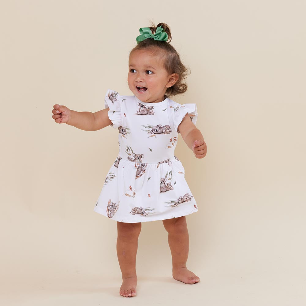 Koala Short Sleeve Organic Dress - View 9