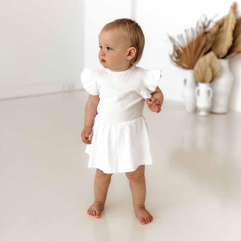 Milk Short Sleeve Organic Dress - View 6