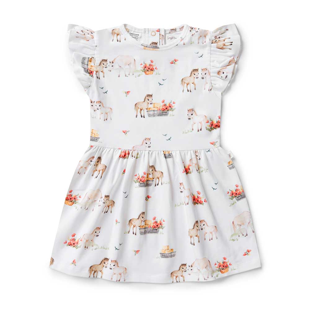 Pony Pals Short Sleeve Organic Dress - View 7