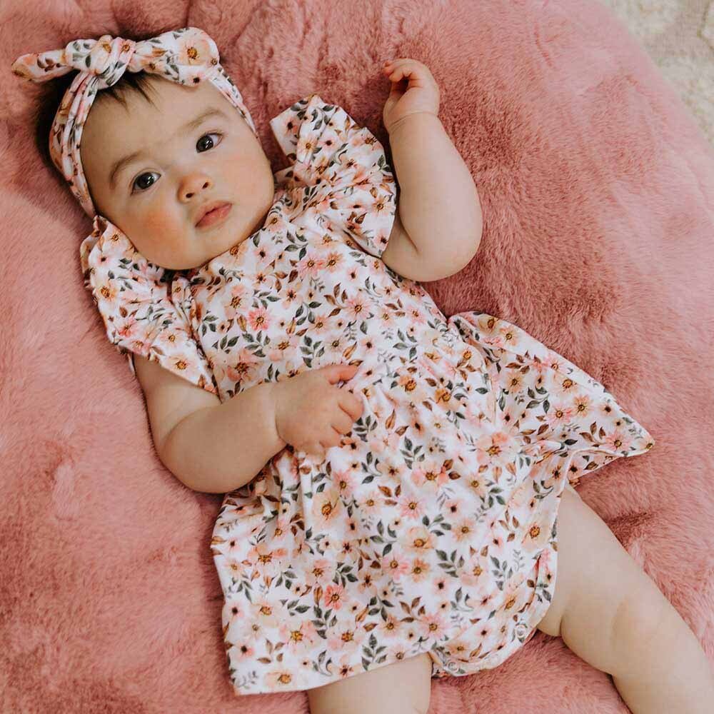 Spring Floral Organic Baby Toddler Dress Snuggle Hunny