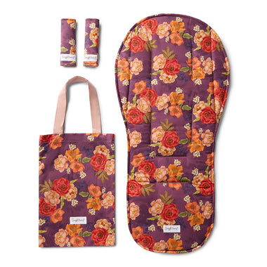 Sienna Reversible Pram Liner & Strap Cover Set | Snuggle Hunny