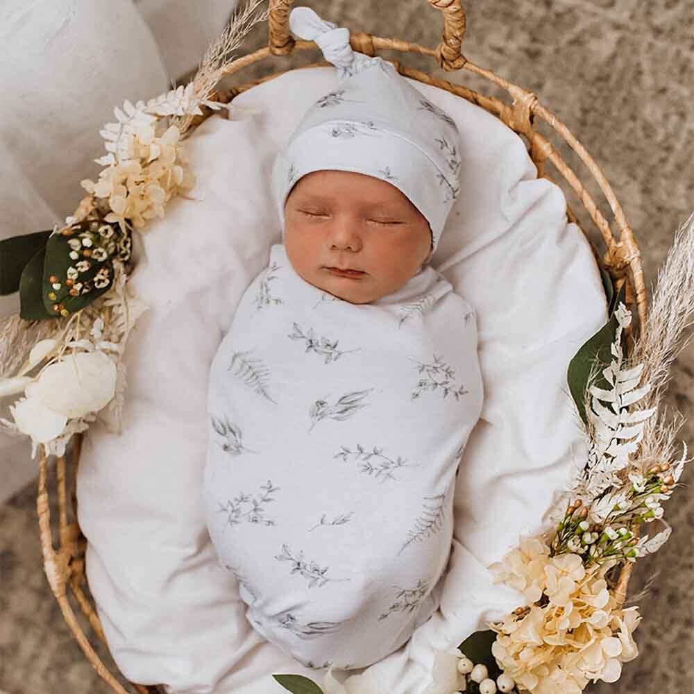 Silver Gum Snuggle Swaddle & Beanie Set - View 1
