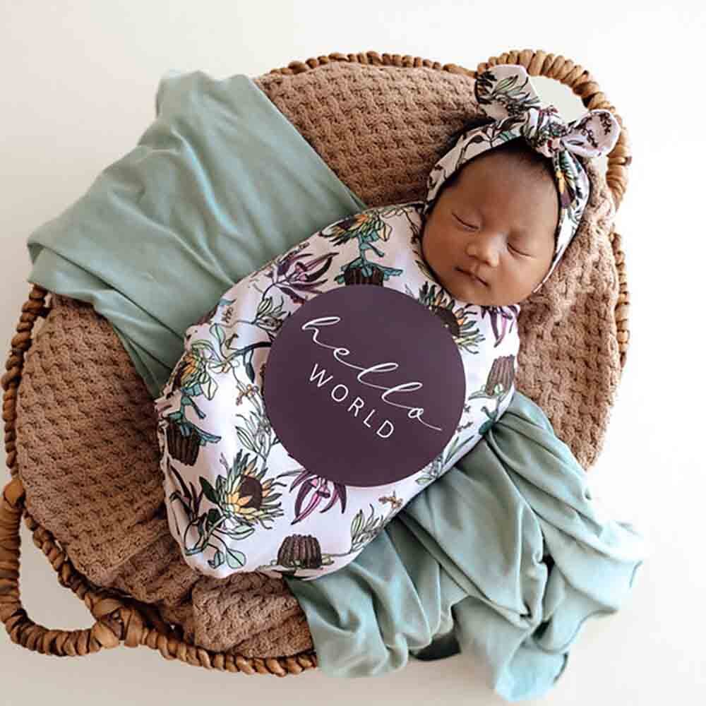 Banksia Organic Snuggle Swaddle & Topknot Set - View 6