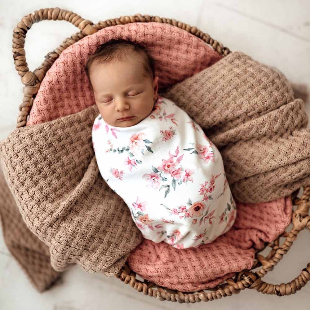 Camille Organic Snuggle Swaddle & Topknot Set - View 4