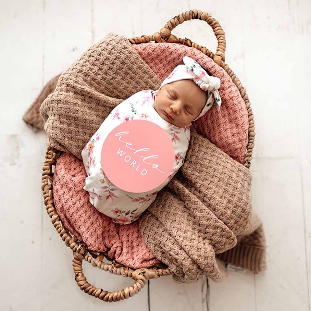 Camille Organic Snuggle Swaddle & Topknot Set - View 5