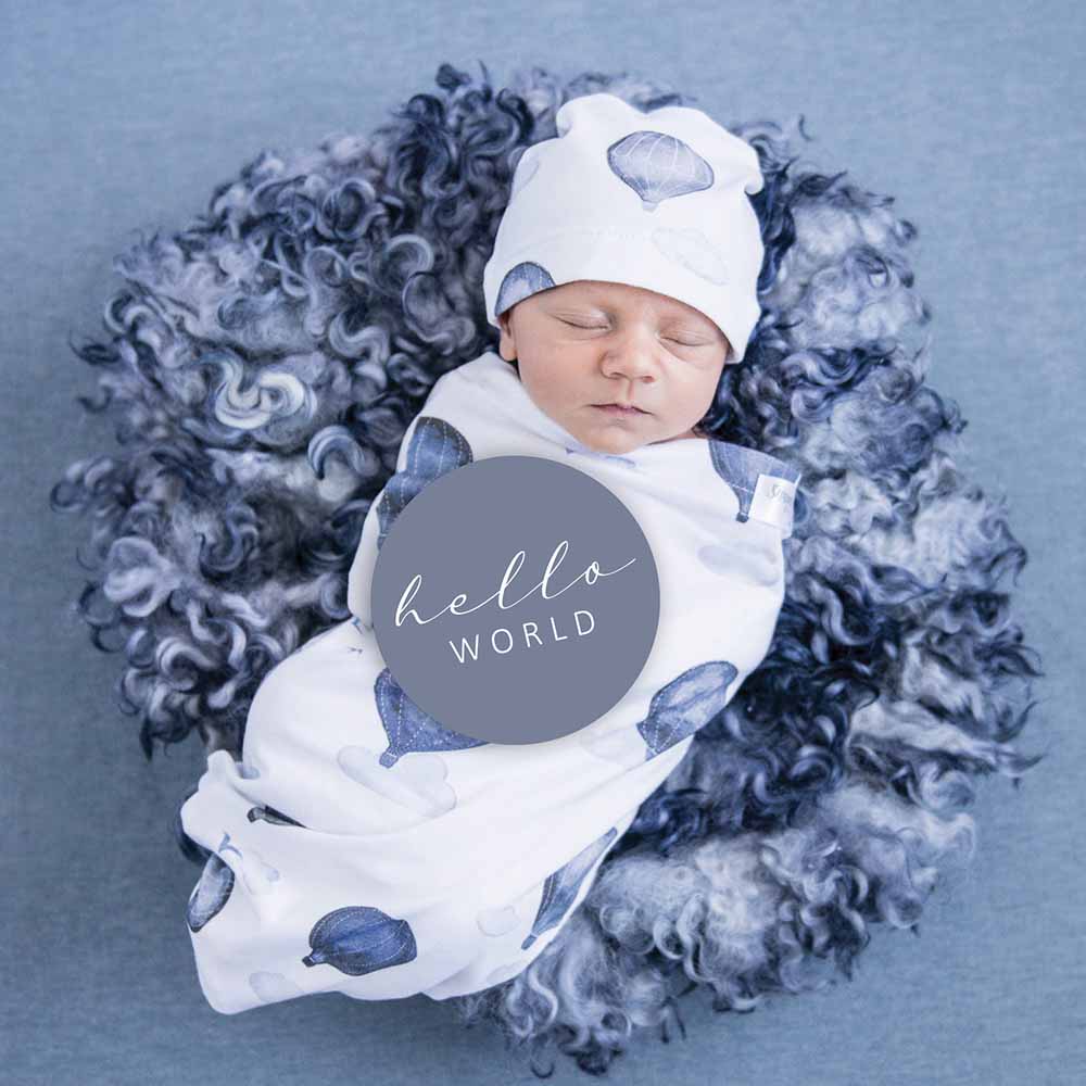 Cloud Chaser Snuggle Swaddle Birth Announcement Set-Snuggle Hunny