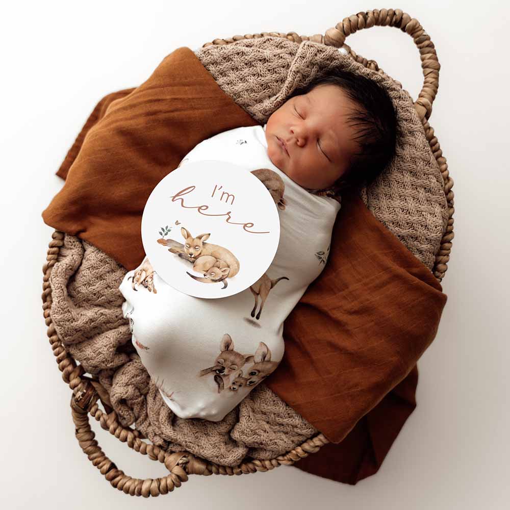 Kanga Organic Snuggle Swaddle & Beanie Set - View 5