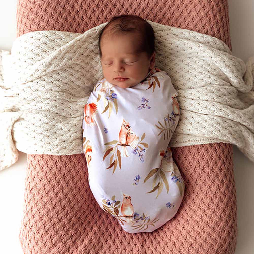 Major Mitchell Organic Snuggle Swaddle & Topknot Set - View 6