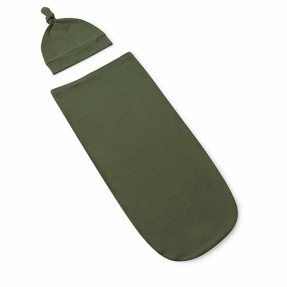 Olive Snuggle Swaddle & Beanie Set - View 2