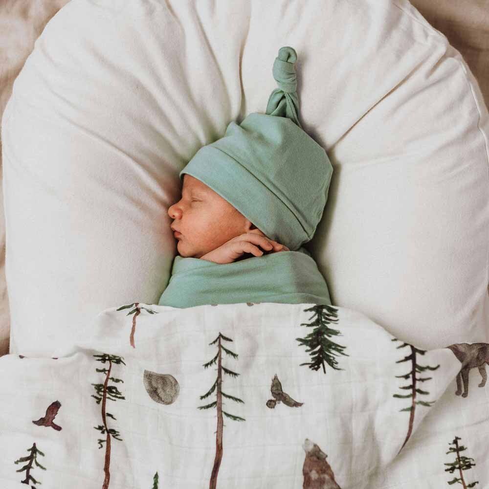 Sage Baby Snuggle Swaddle with Beanie For Boys & Girls Snuggle Hunny