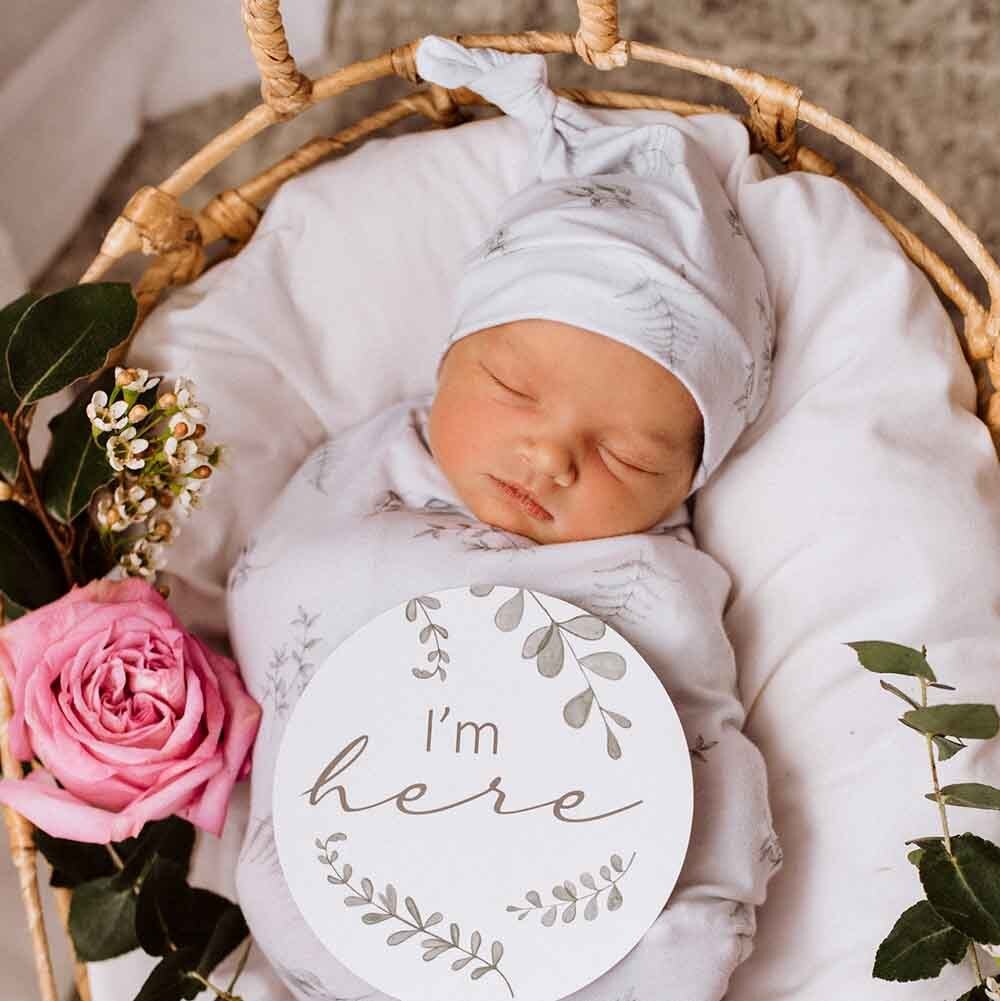 Silver Gum Snuggle Swaddle & Beanie Set - View 3