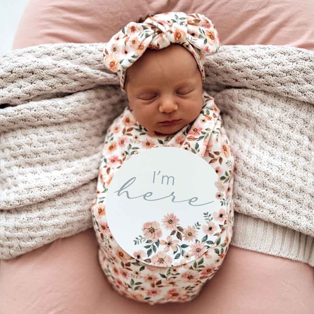 Floral on sale baby swaddle