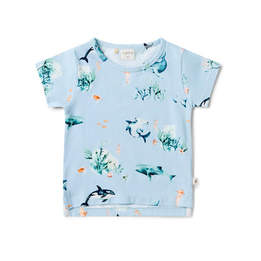 Blue Ocean Organic T-Shirt | Snuggle Hunny