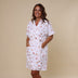 Woman wearing Butterfly Organic Maternity Robe | Snuggle Hunny