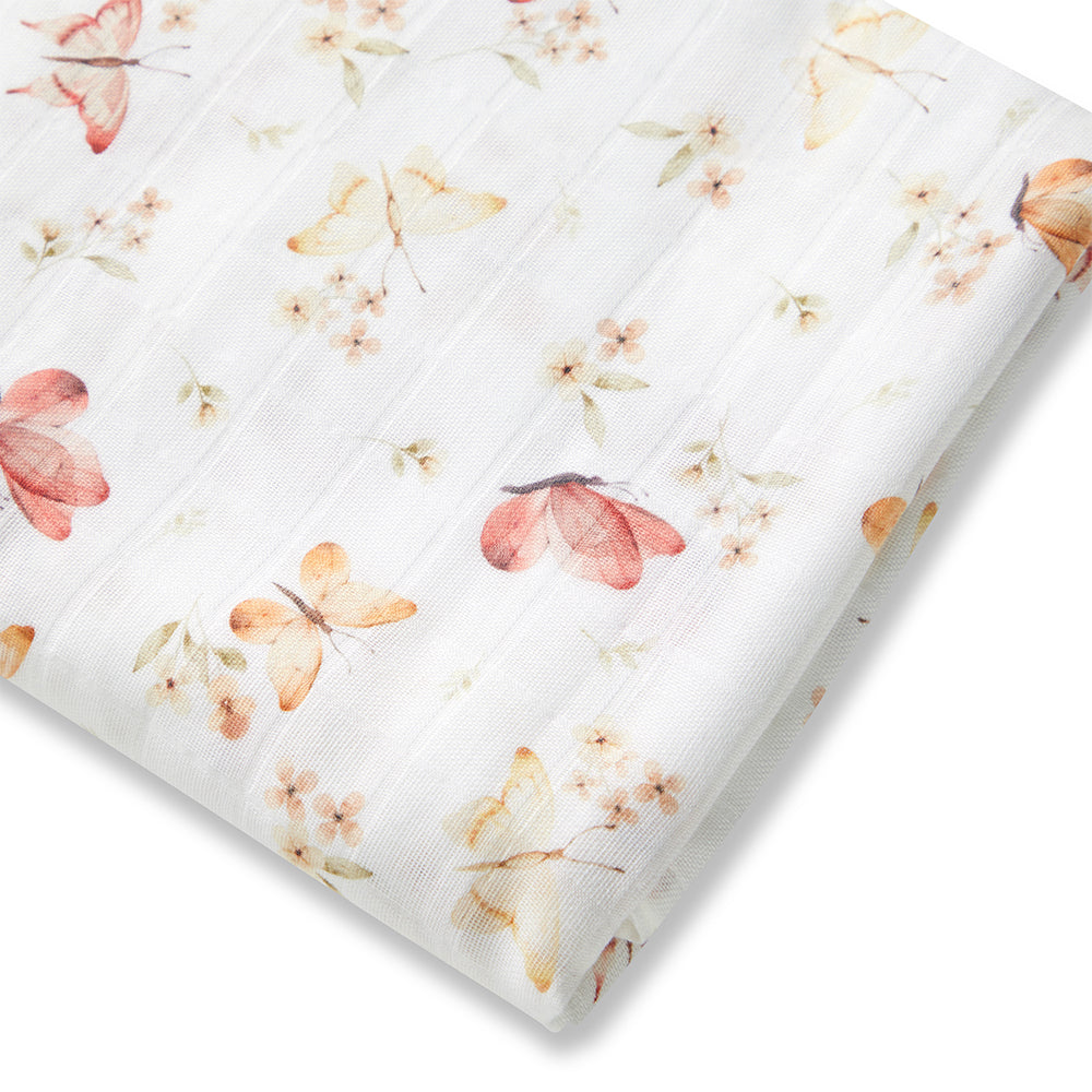 Butterfly Organic Muslin Wrap - View 2