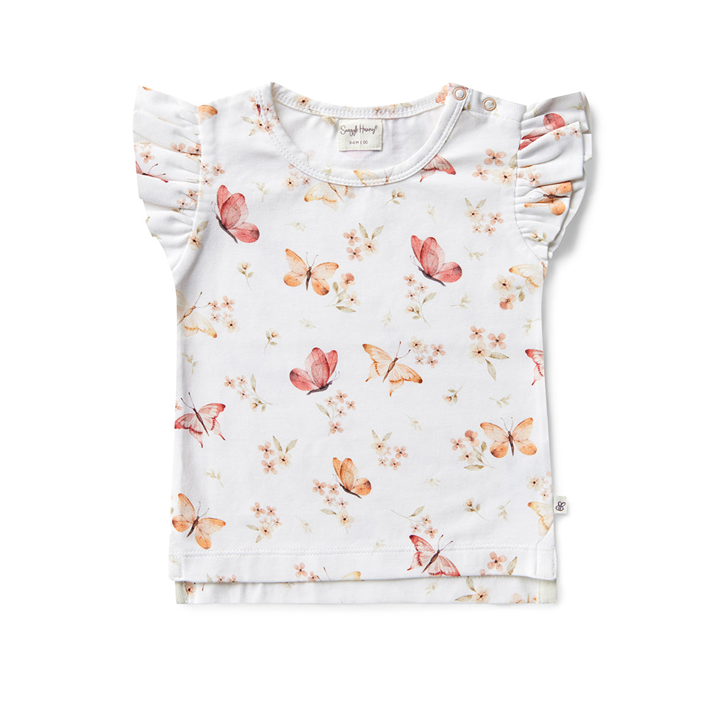 Butterfly Organic T-Shirt with Frill - View 2