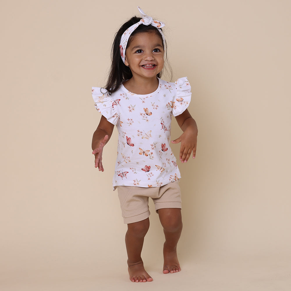 Butterfly Organic T-Shirt with Frill - View 4
