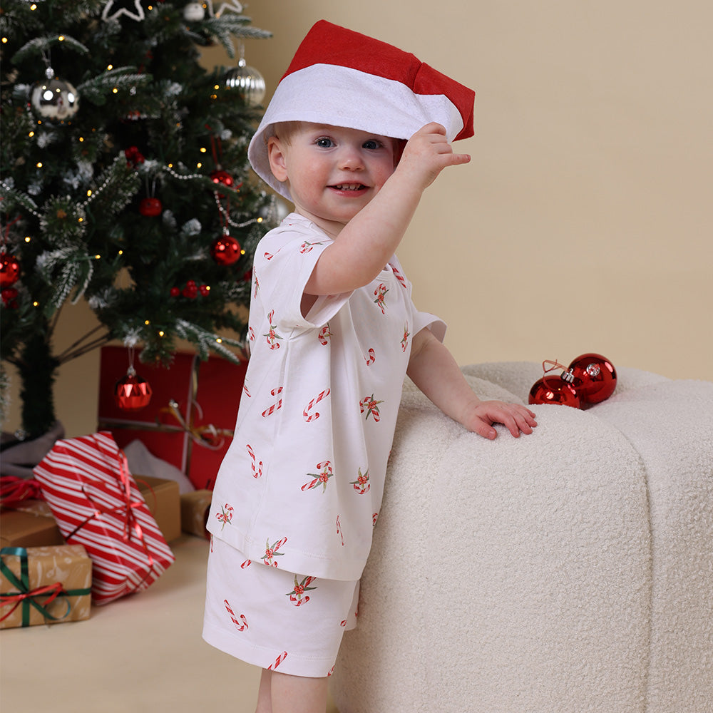 Candy Cane Organic Kids PJ Set - View 4